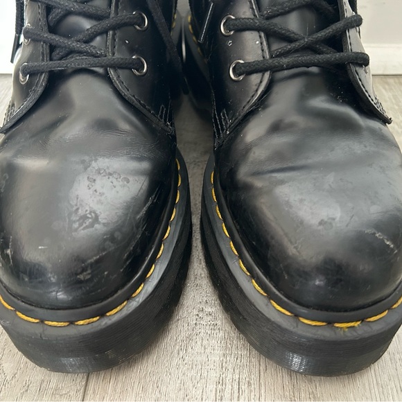 Dr. Martens Black Leather Lace-Up Boots - Picture 4 of 6